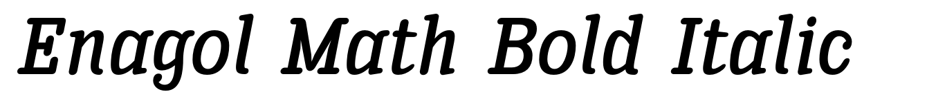Enagol Math Bold Italic